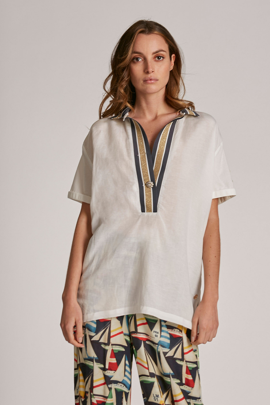 Women's short-sleeved regular-fit piqué polo shirt - Apparel | La Martina - Official Online Shop