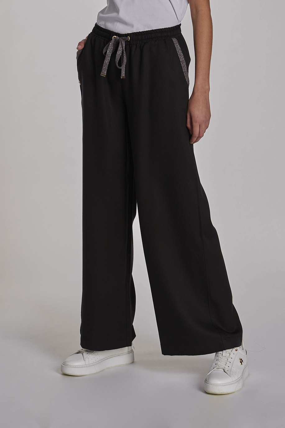 Women's regular-fit lyocell trousers | La Martina - Official Online Shop