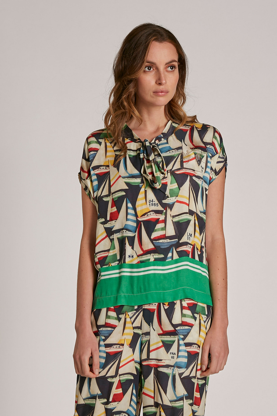 Blusa da donna in viscosa regular fit - Camicie | La Martina - Official Online Shop