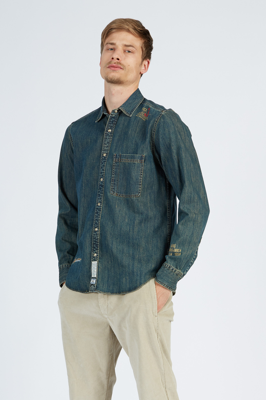 Regular Fit Langarmshirt aus Baumwolle - Hemden | La Martina - Official Online Shop