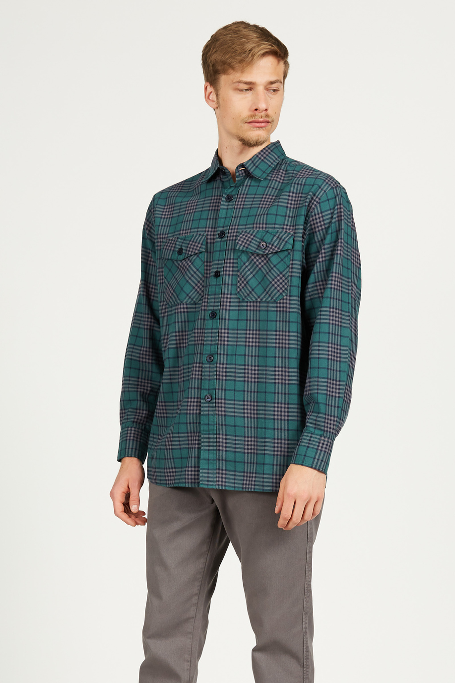 Men's shirt in cotton with long sleeves, oversized fit - test | La Martina - Official Online Shop