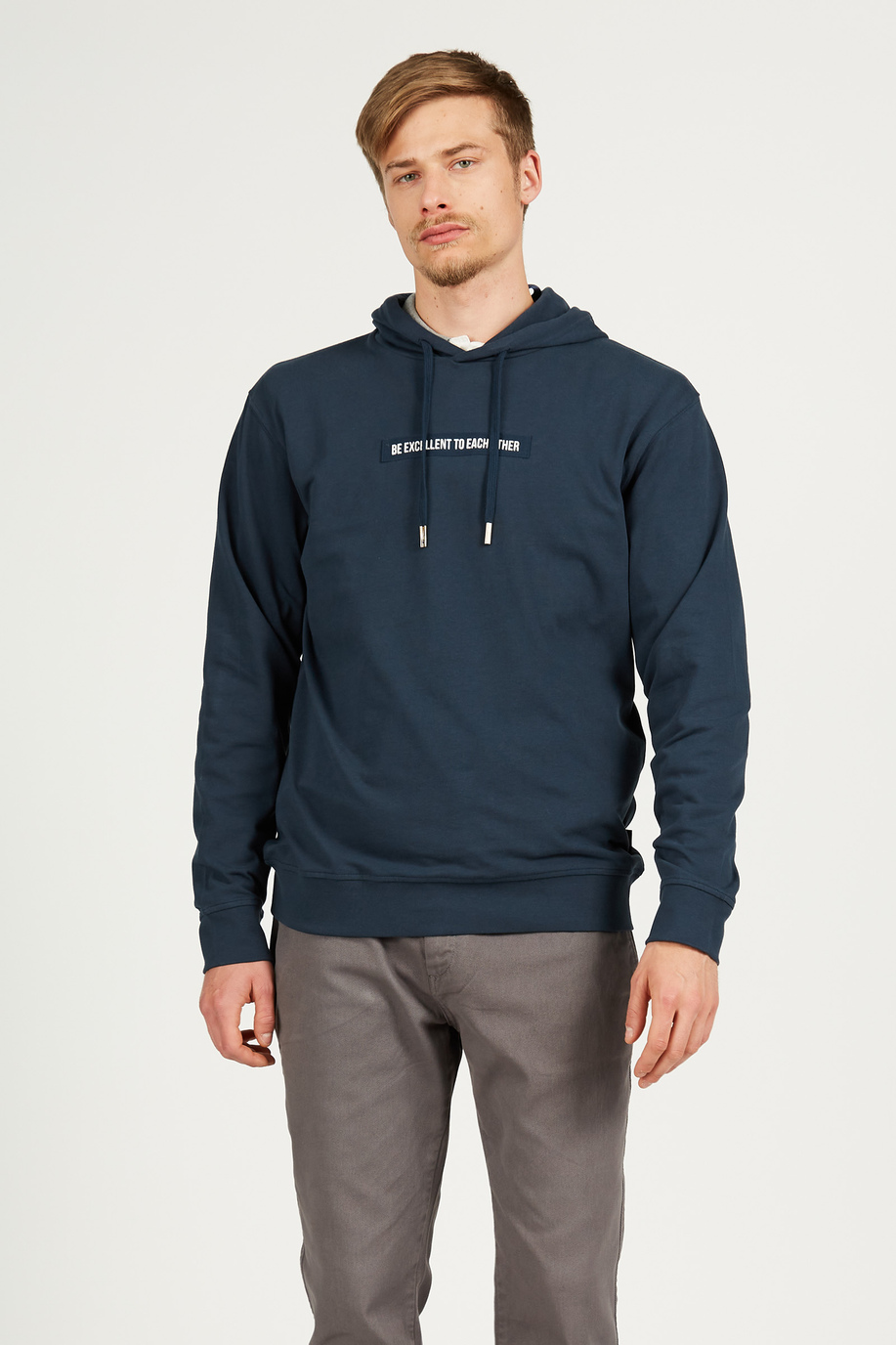Men's oversized long-sleeved cotton sweatshirt | La Martina - Official Online Shop