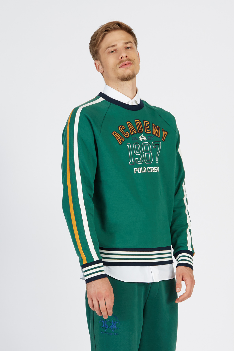 Men's sweatshirt in 100% regular fit cotton - Knitwear & Sweatshirts | La Martina - Official Online Shop