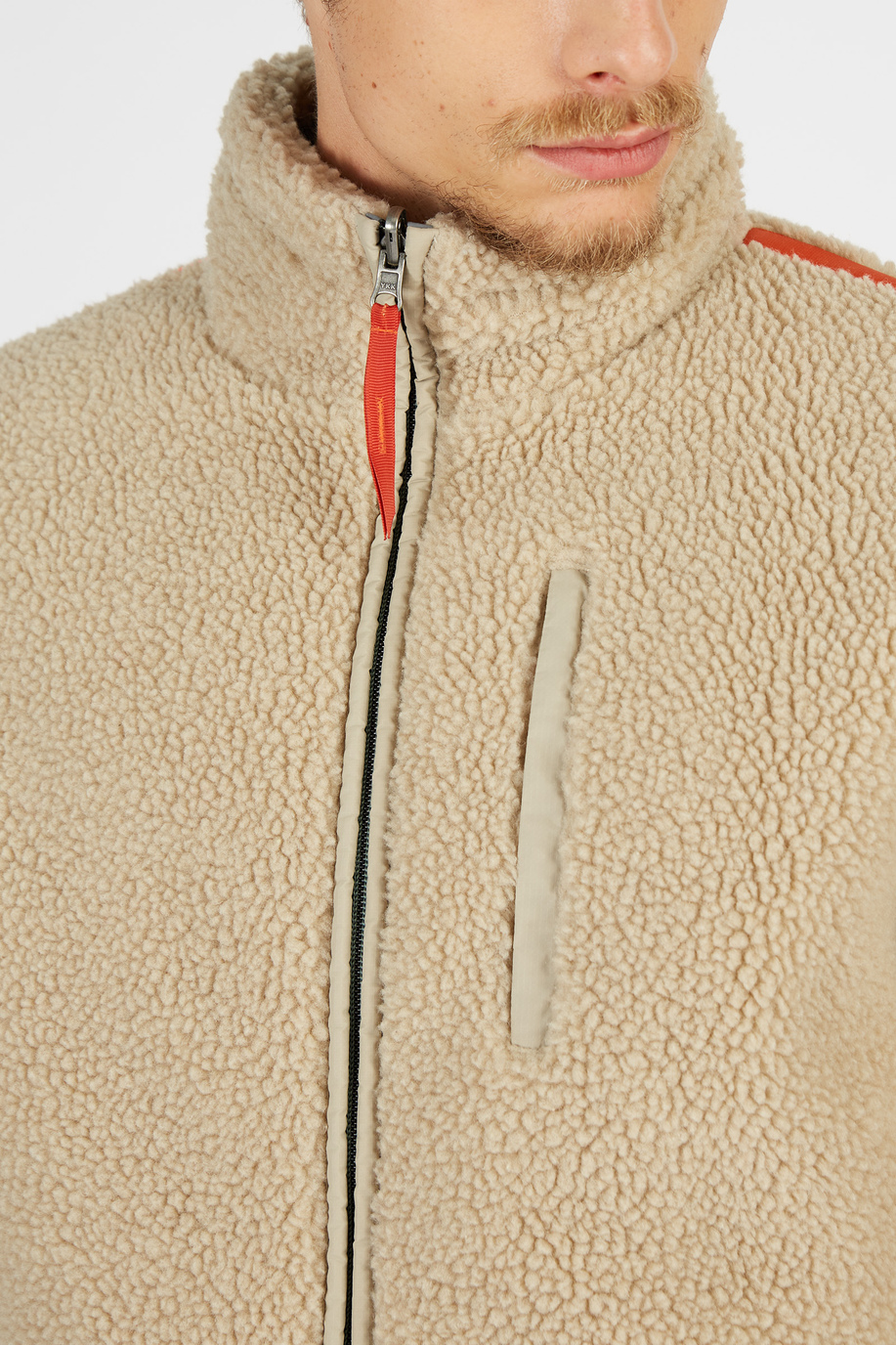 Reversible Teddy Argentina jacket for men with zip closure