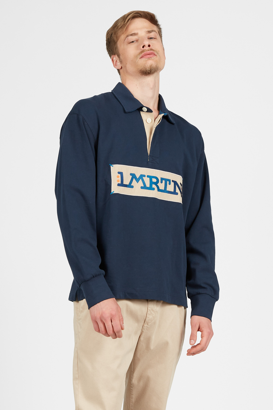 Kurzärmeliges Poloshirt Oversized-Modell aus 100% Baumwolle - LMRTN | La Martina - Official Online Shop