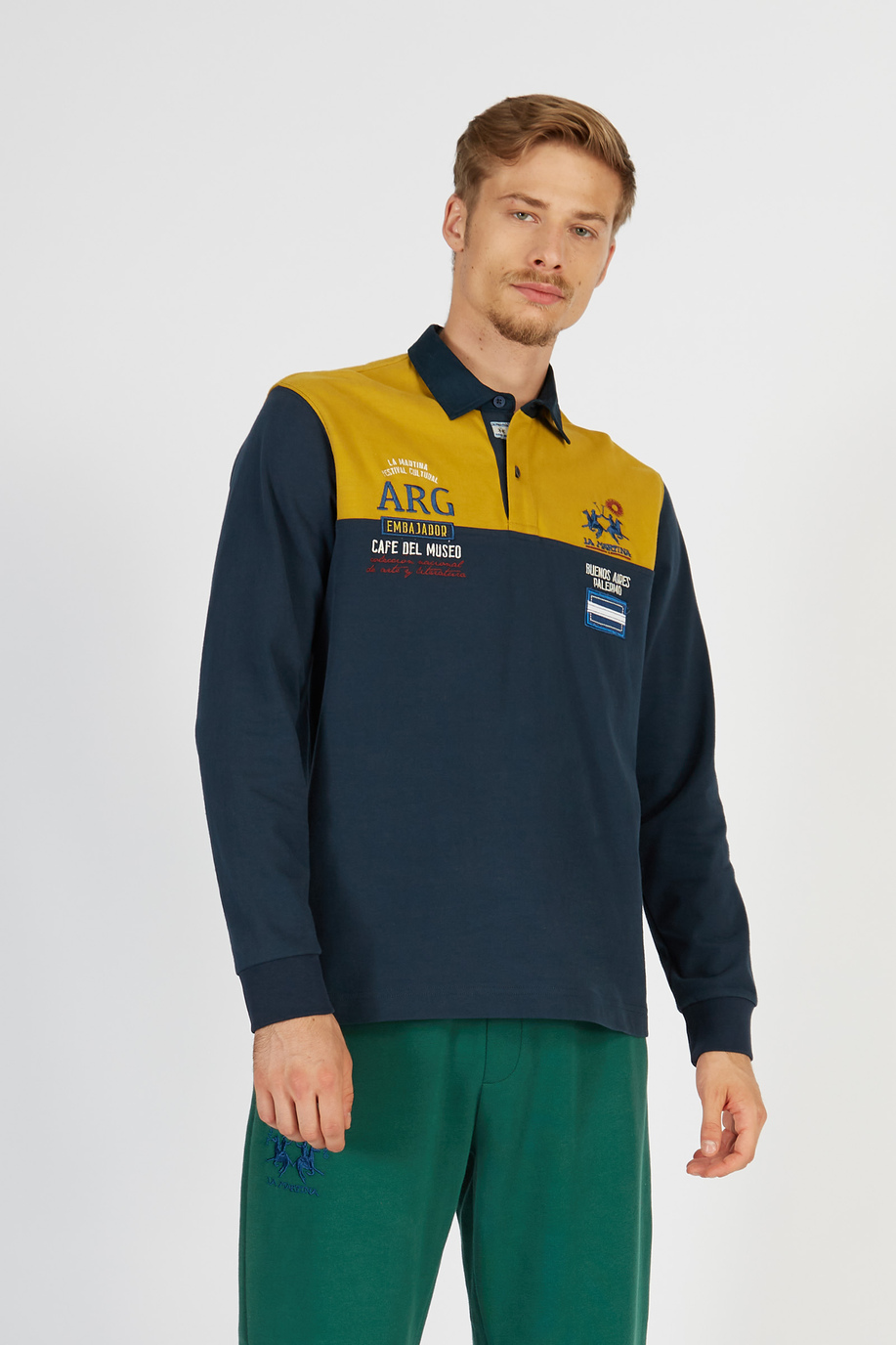 Argentina Herren-Poloshirt aus Jersey-Baumwolle mit normaler Passform - Poloshirts | La Martina - Official Online Shop