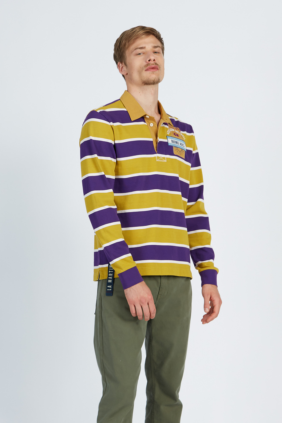 Herren Polo Argentina mit langen Ärmeln aus Baumwolle mit Regular Fit - Poloshirts | La Martina - Official Online Shop