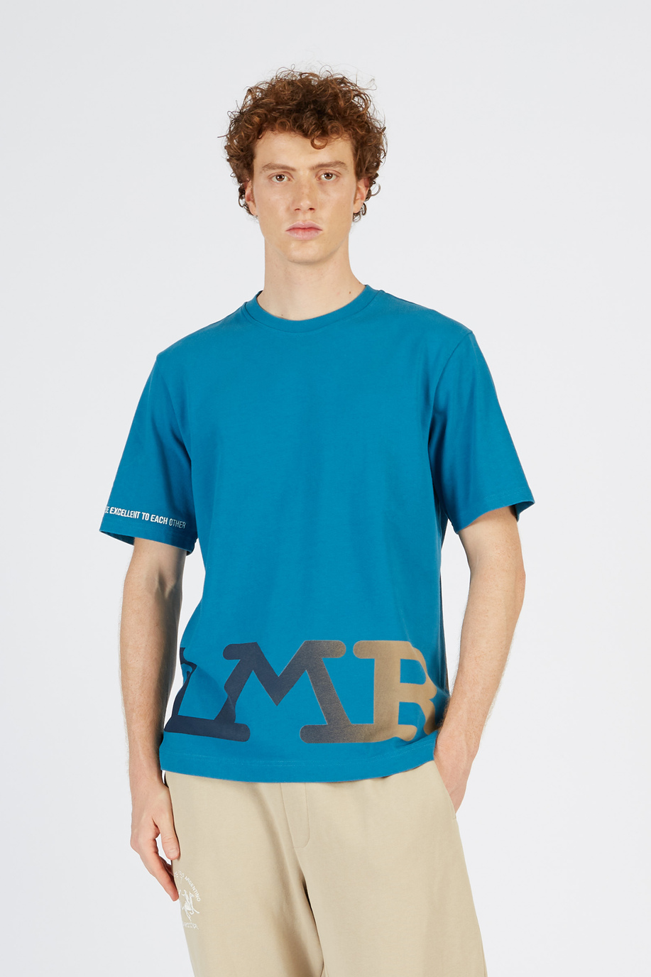 T-shirt à manches courtes à col ras du cou oversize fit pour homme - LMRTN | La Martina - Official Online Shop