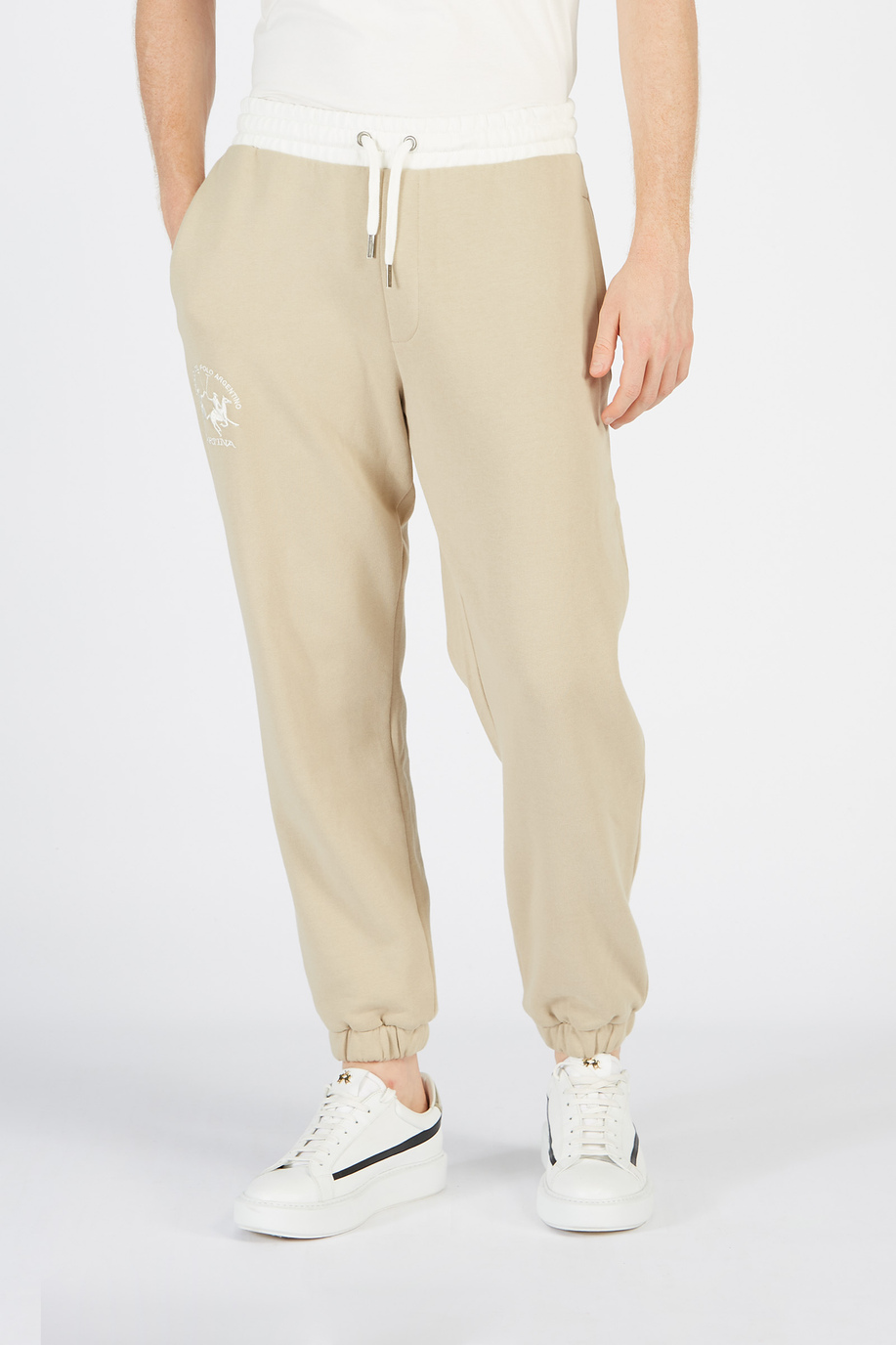 Pantalone da uomo modello jogger in cotone comfort fit - Pantaloni | La Martina - Official Online Shop