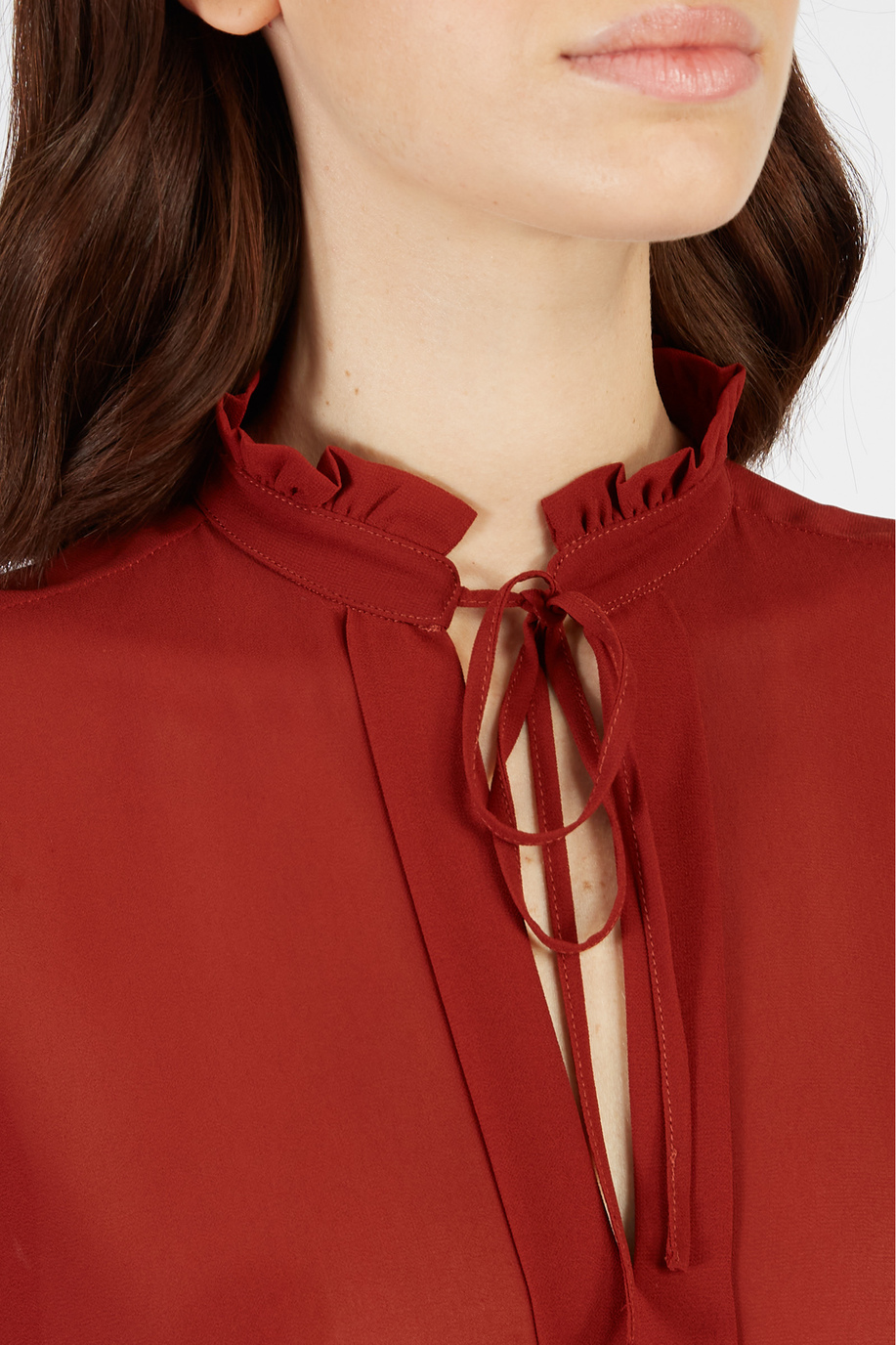 Chemise femme Argentine tissu georgette coupe régulière manches longues