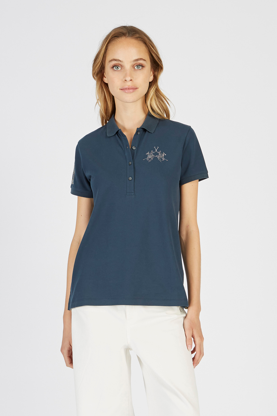 Regular-Fit-Poloshirt aus Baumwoll-Piqué mit kurzen Ärmeln - Poloshirts | La Martina - Official Online Shop