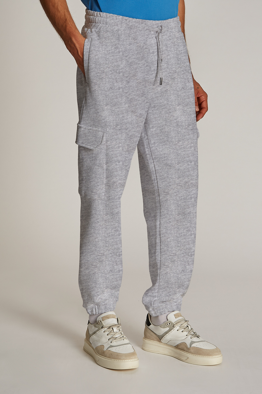 Pantalone da uomo modello jogger in cotone elasticizzato modello over - -30% | step 1 | us | La Martina - Official Online Shop