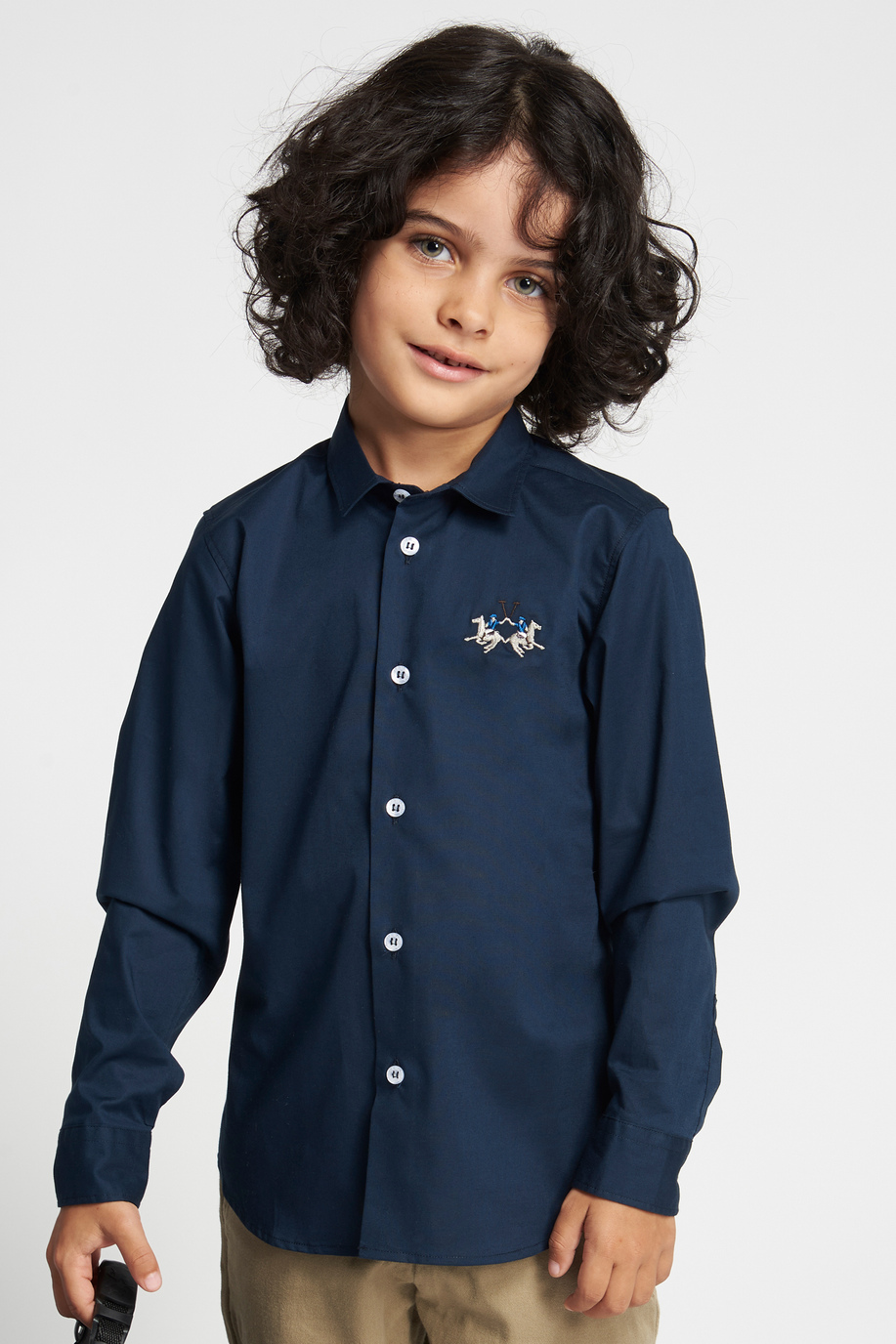 Hemd aus Baumwollstretch - Kinder | La Martina - Official Online Shop