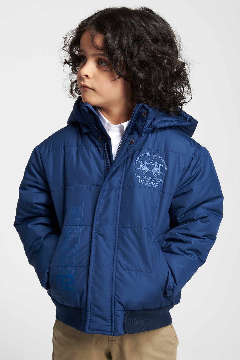 Unifarbene Jacke mit Kapuze - Kinder | La Martina - Official Online Shop