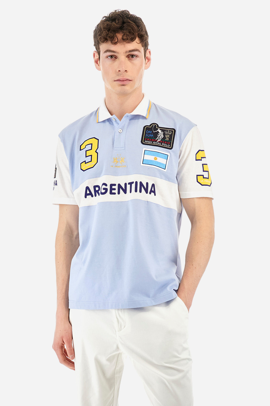 Kurzärmeliges Team-Poloshirt – Argentinien - Poloshirts | La Martina - Official Online Shop