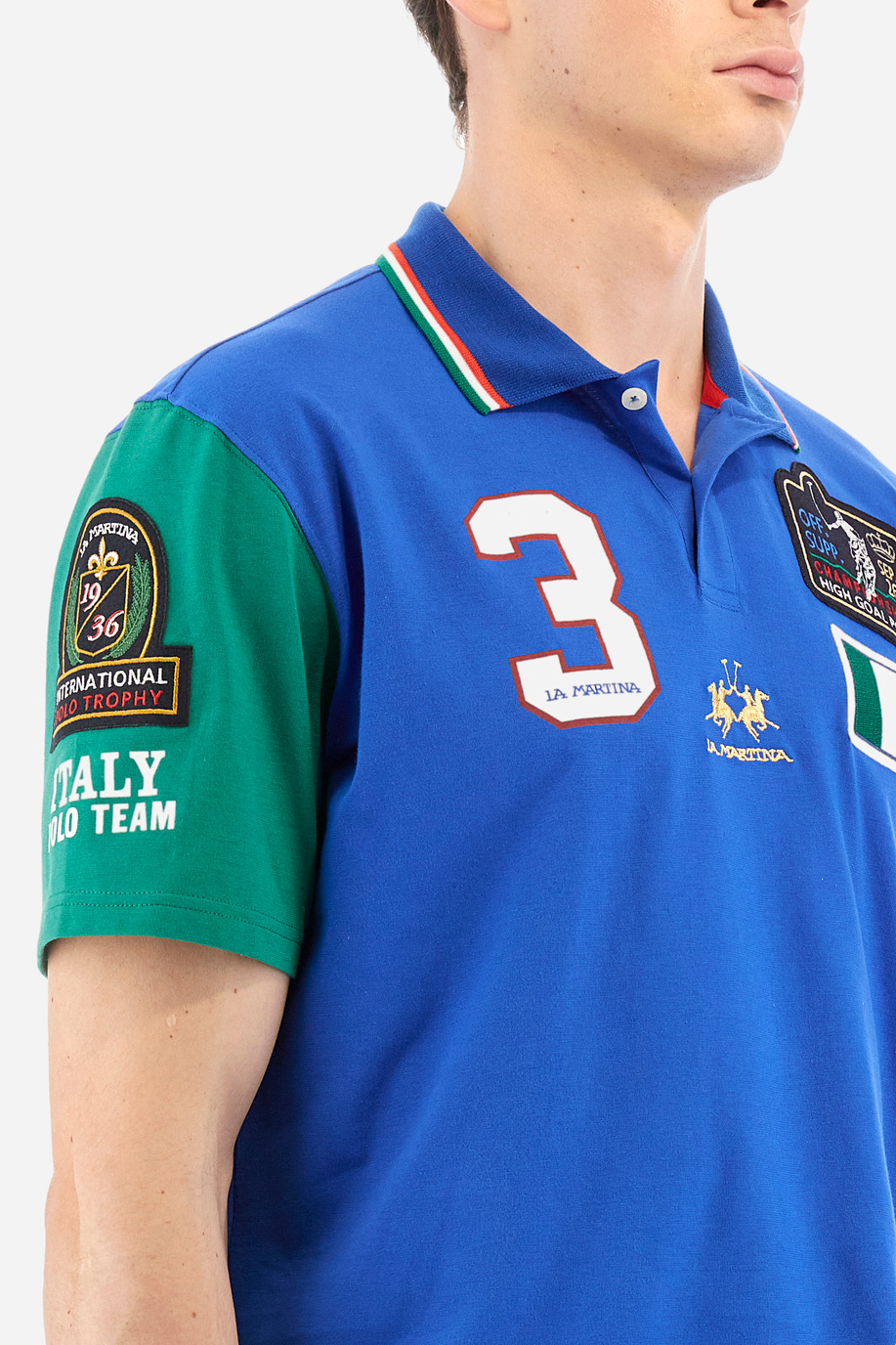 Short-sleeved Team polo shirt - Italy - Polo Shirts | La Martina - Official Online Shop