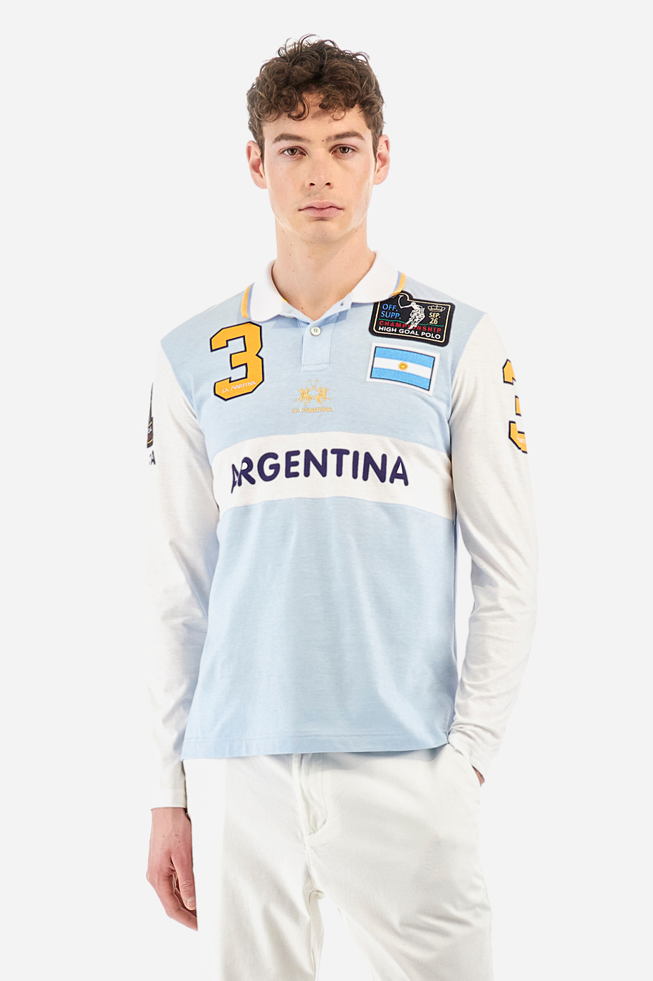 Langärmeliges Team-Poloshirt – Argentinien - Poloshirts | La Martina - Official Online Shop