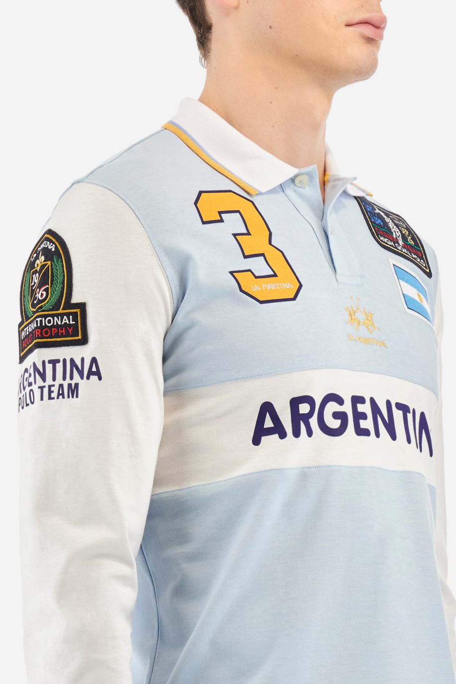 Long-sleeved Team polo shirt - Argentina - Polo Shirts | La Martina - Official Online Shop
