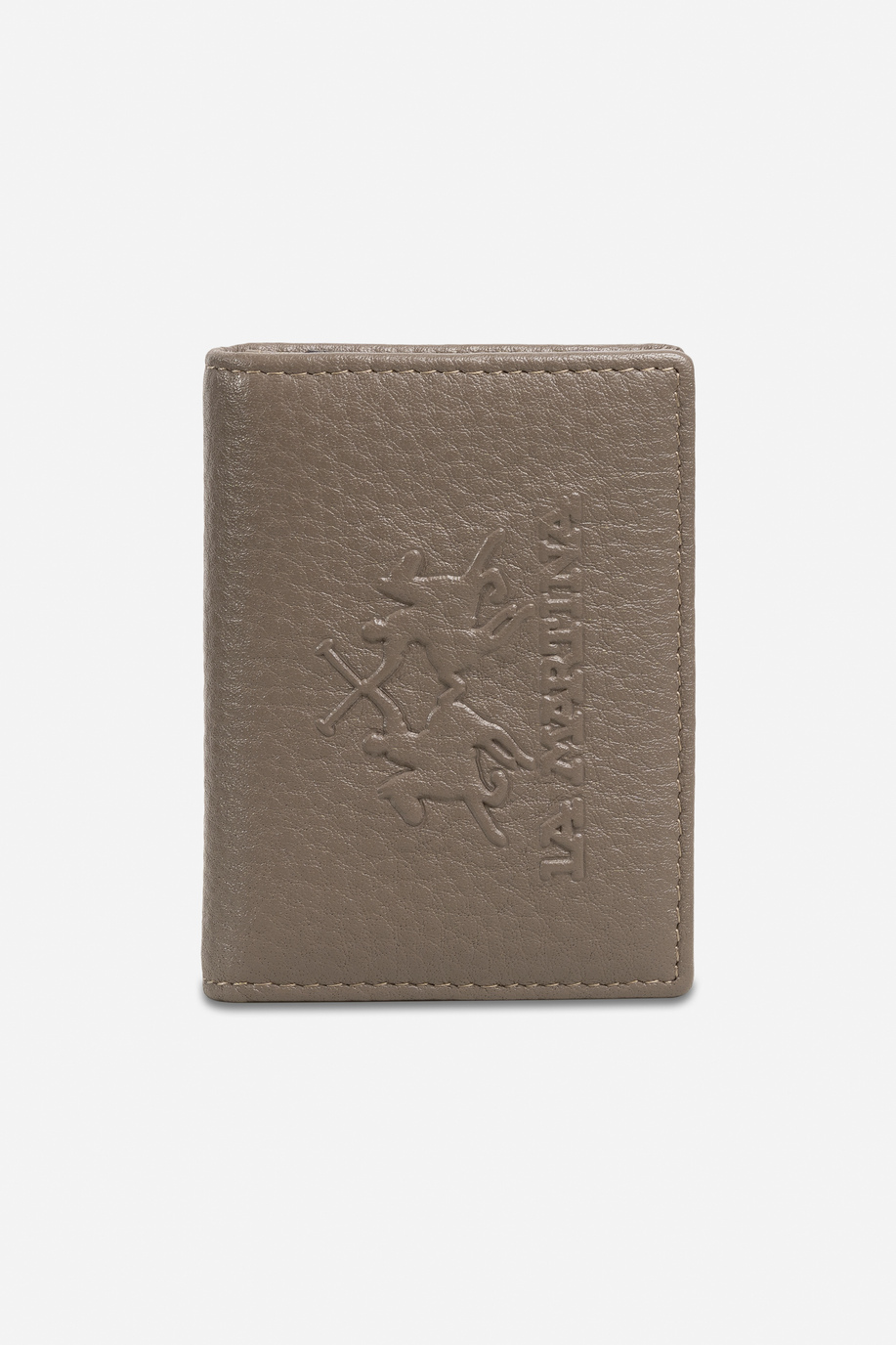 Leather wallet in solid colour - test | La Martina - Official Online Shop