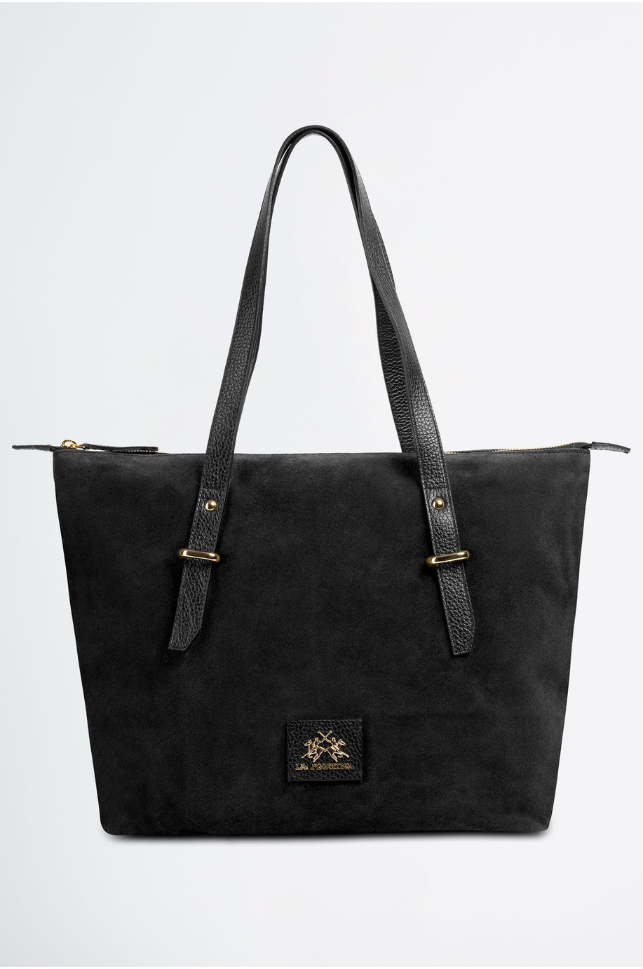 Double handle shopper in synthetic PU fabric - Winter looks for her | La Martina - Official Online Shop