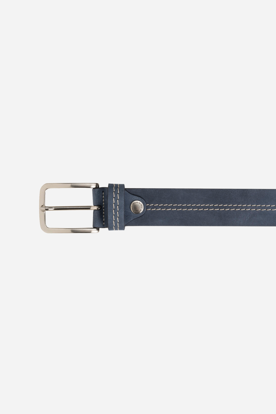 Solid blue leather men belt - Belts | La Martina - Official Online Shop