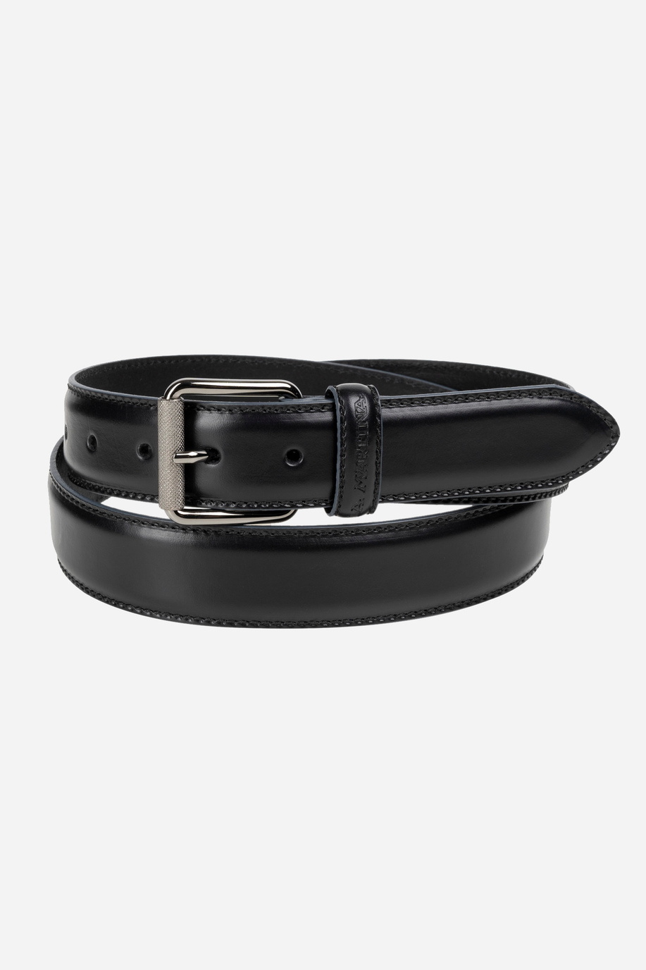Cintura tinta unita nero in pelle - Regali d'eccezione per lui | La Martina - Official Online Shop
