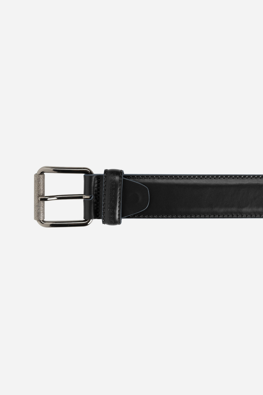 Solid color black leather belt - Belts | La Martina - Official Online Shop