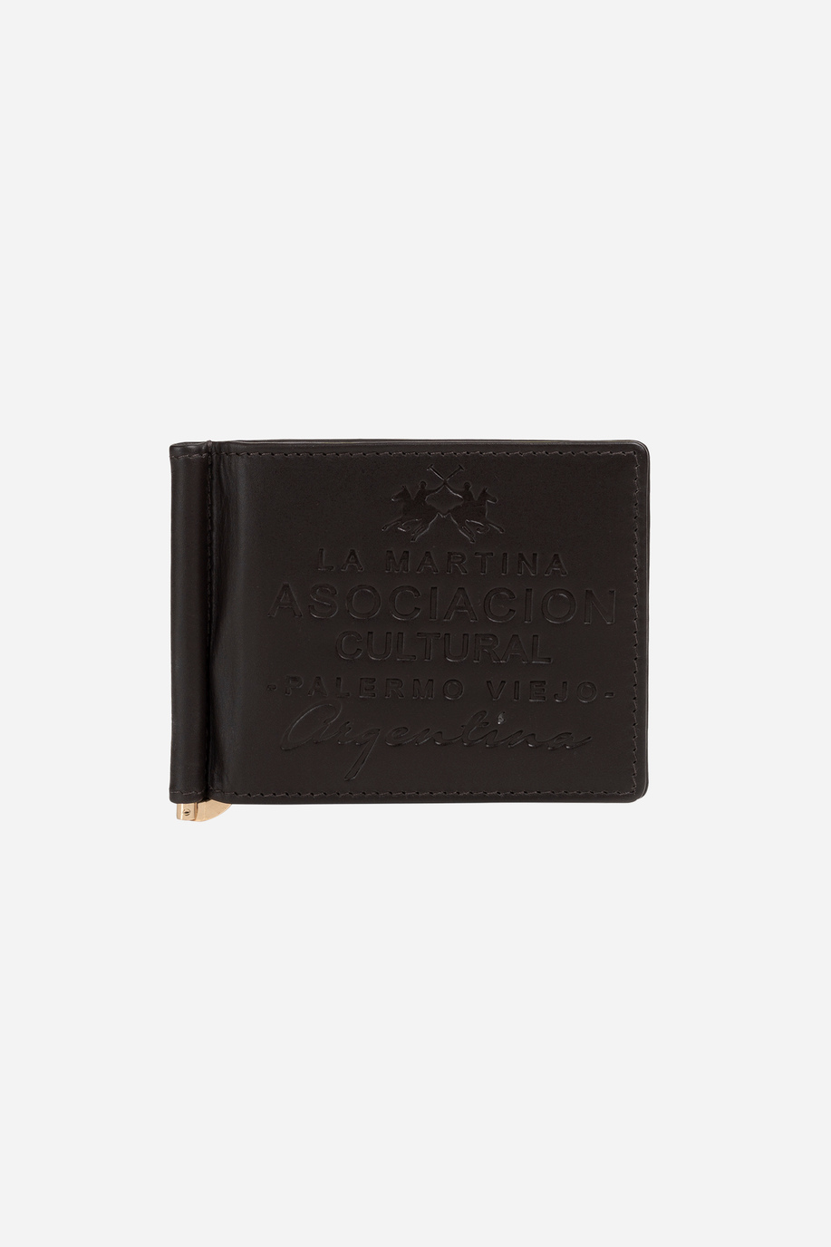 Men leather wallet in solid colour - Wallets and key chains | La Martina - Official Online Shop