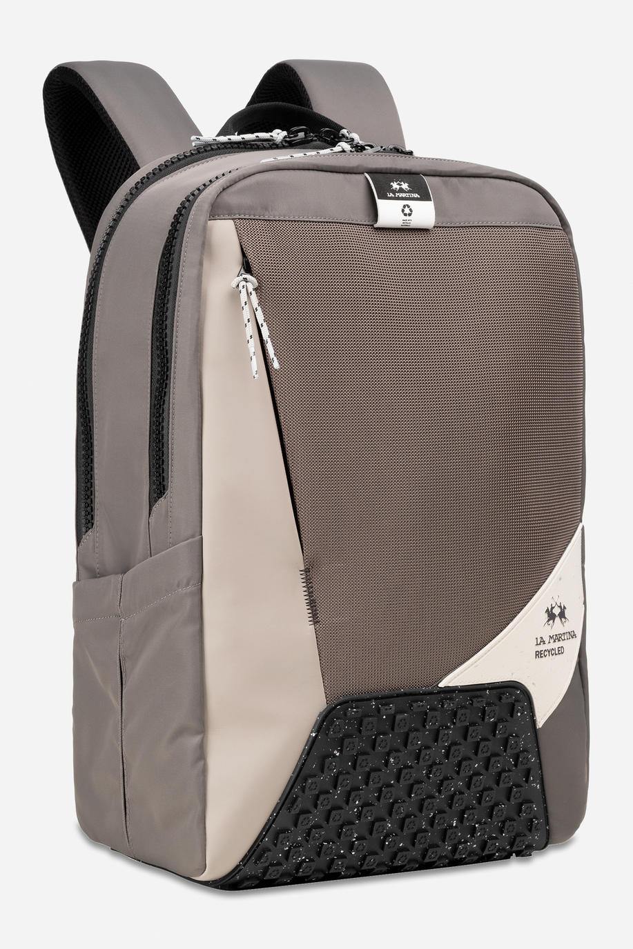 Rucksack made from recycled polyester fabric and recycled microfibre inserts - test | La Martina - Official Online Shop