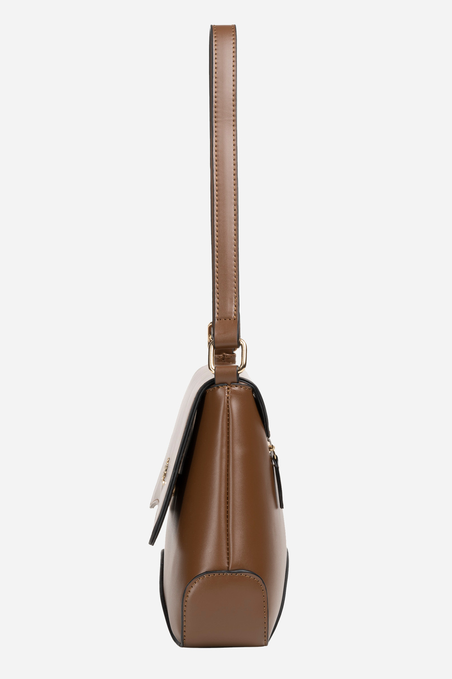 Unifarbene Schultertasche in Trapezform aus PU-Stoff - Donatella - Taschen | La Martina - Official Online Shop