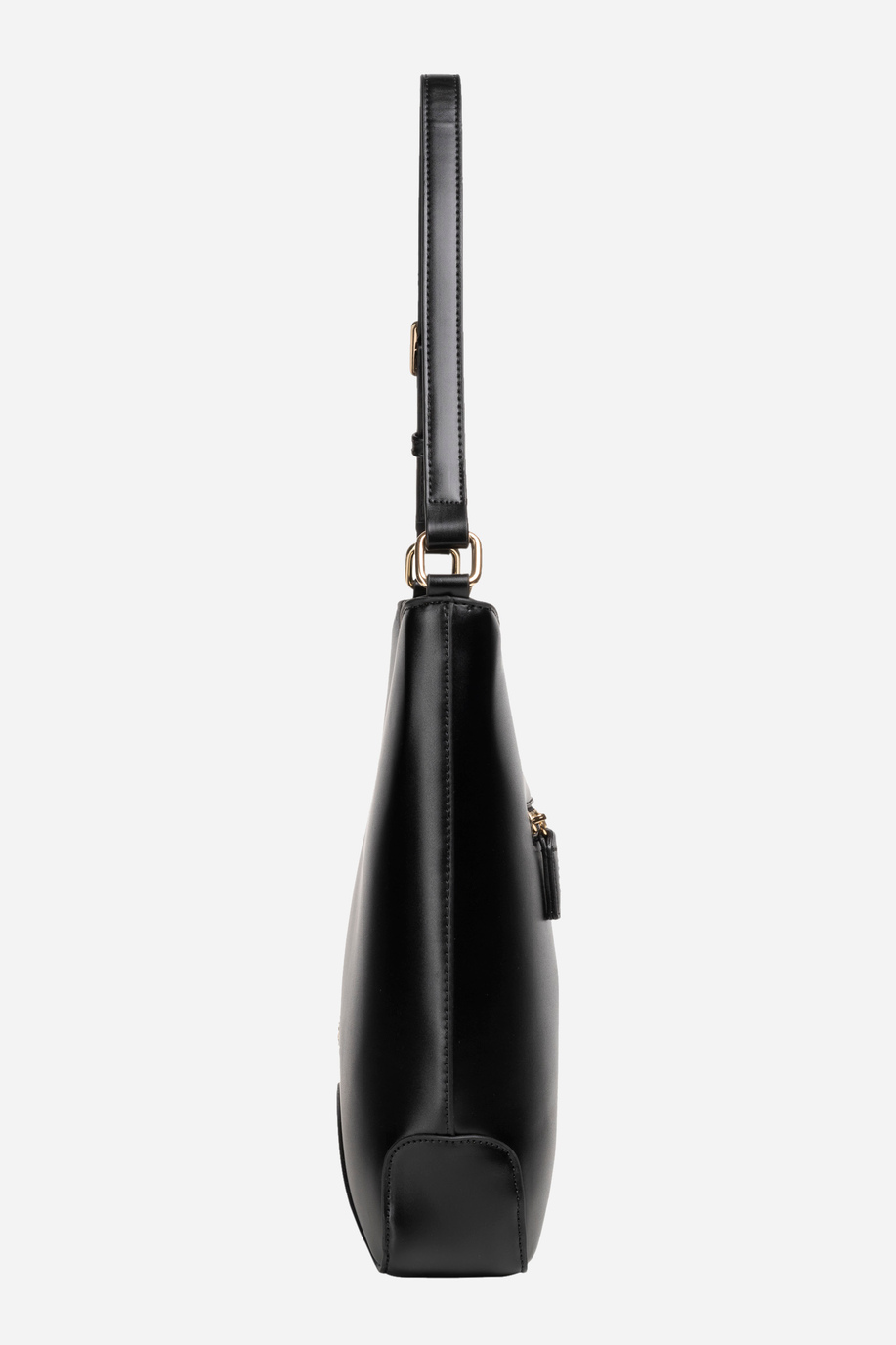 Sac à bandoulière uni noir en tissu pu - Donatella - Accessoires pour elle | La Martina - Official Online Shop