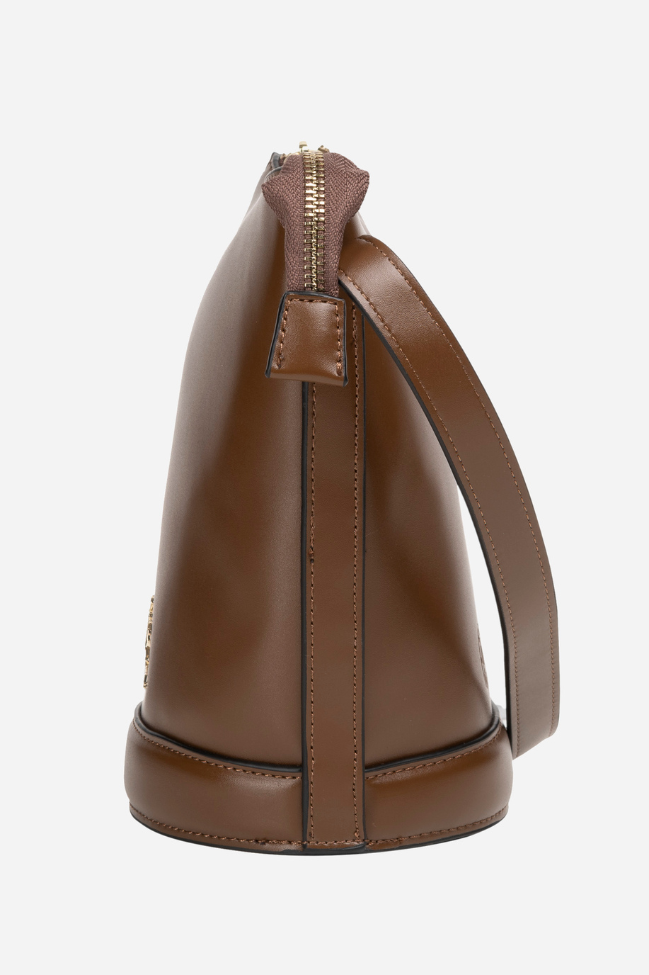 Solid brown shoulder bag in pu fabric - Heritage - Monogrammed gifts for her | La Martina - Official Online Shop