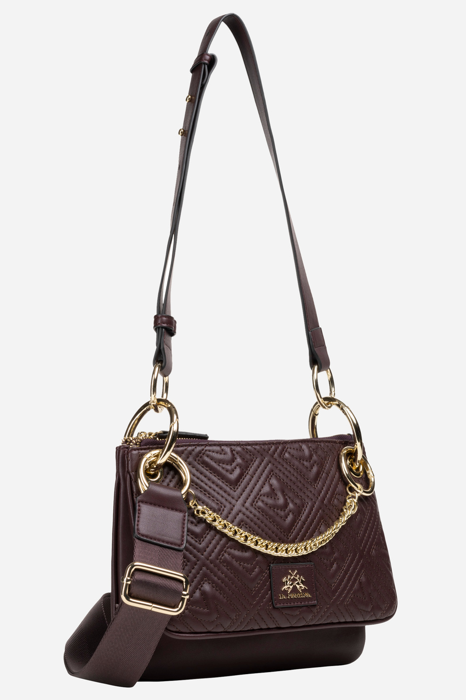 PU fabric shoulder bag with chain - Alice - Monogrammed gifts for her | La Martina - Official Online Shop