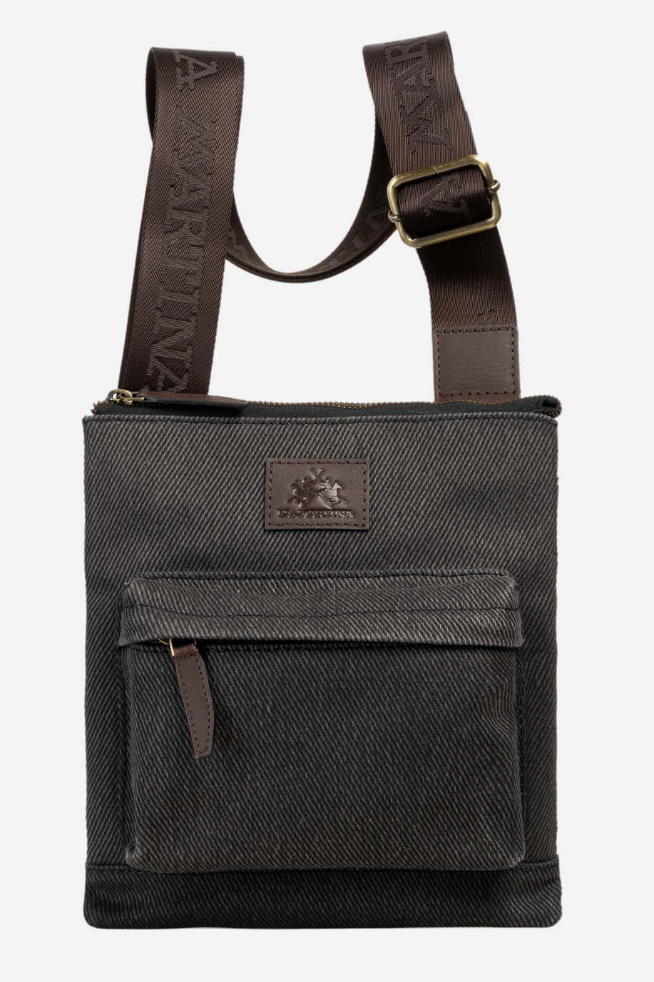 Men's crossbody bag in cotton and leather - Ivan - Accessories | La Martina - Official Online Shop