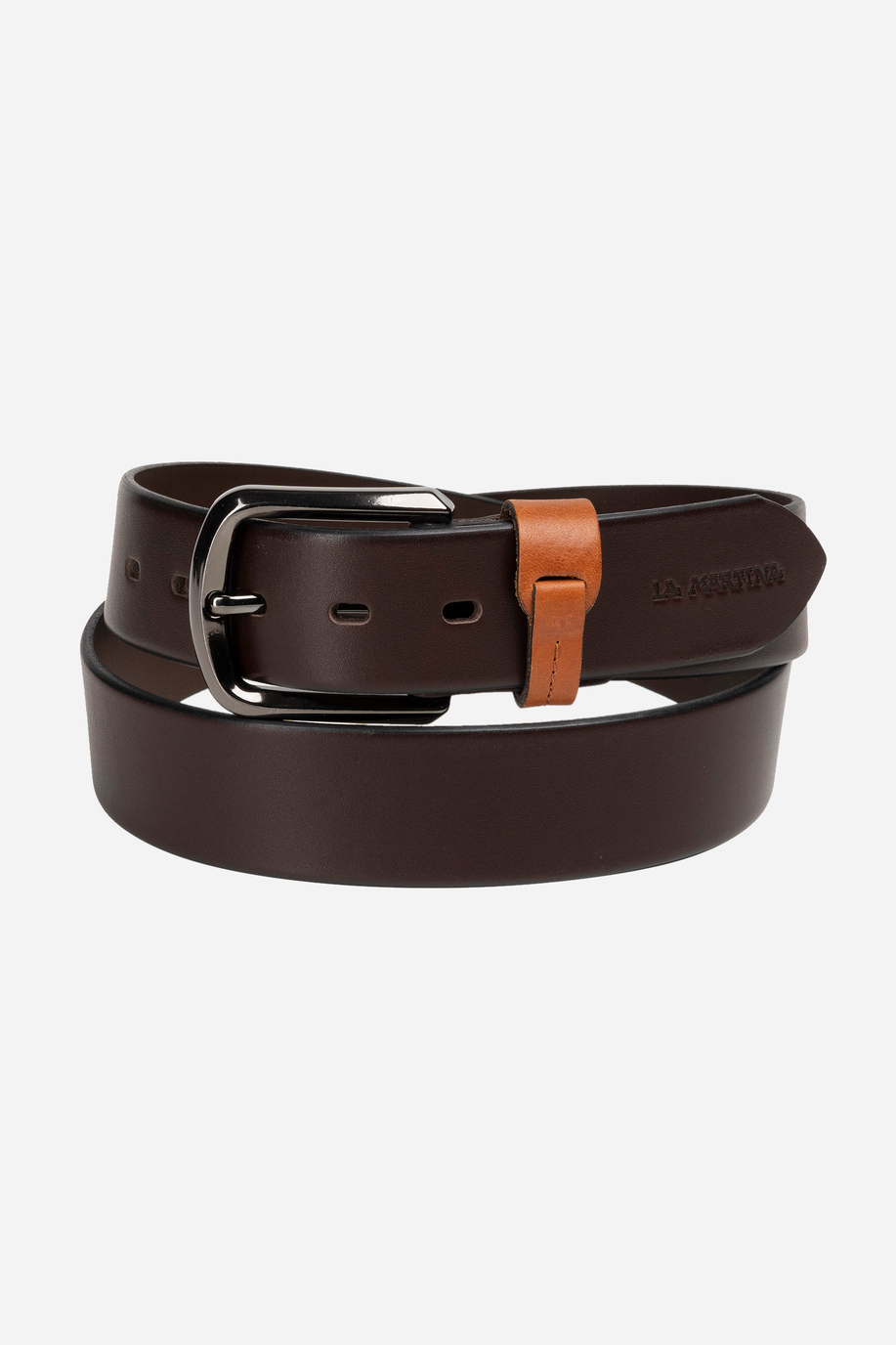 Cinturón para hombre en cuero brillante - Cinturones | La Martina - Official Online Shop