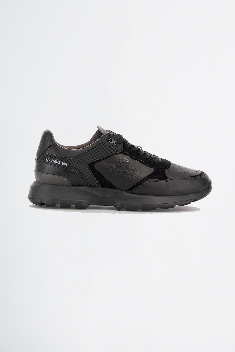 Mixed leather trainers - test 2 | La Martina - Official Online Shop
