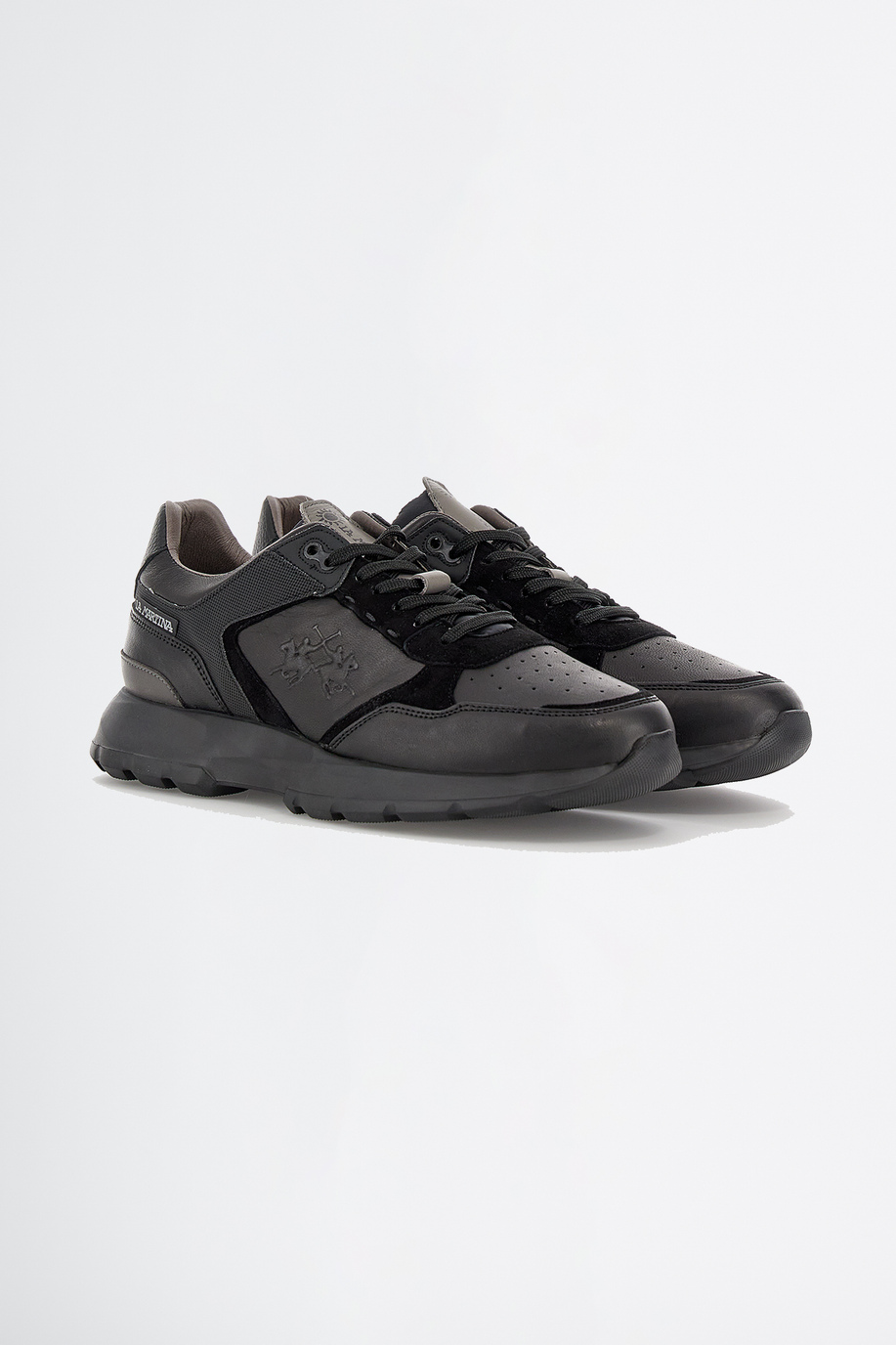 Mixed leather trainers - test 2 | La Martina - Official Online Shop