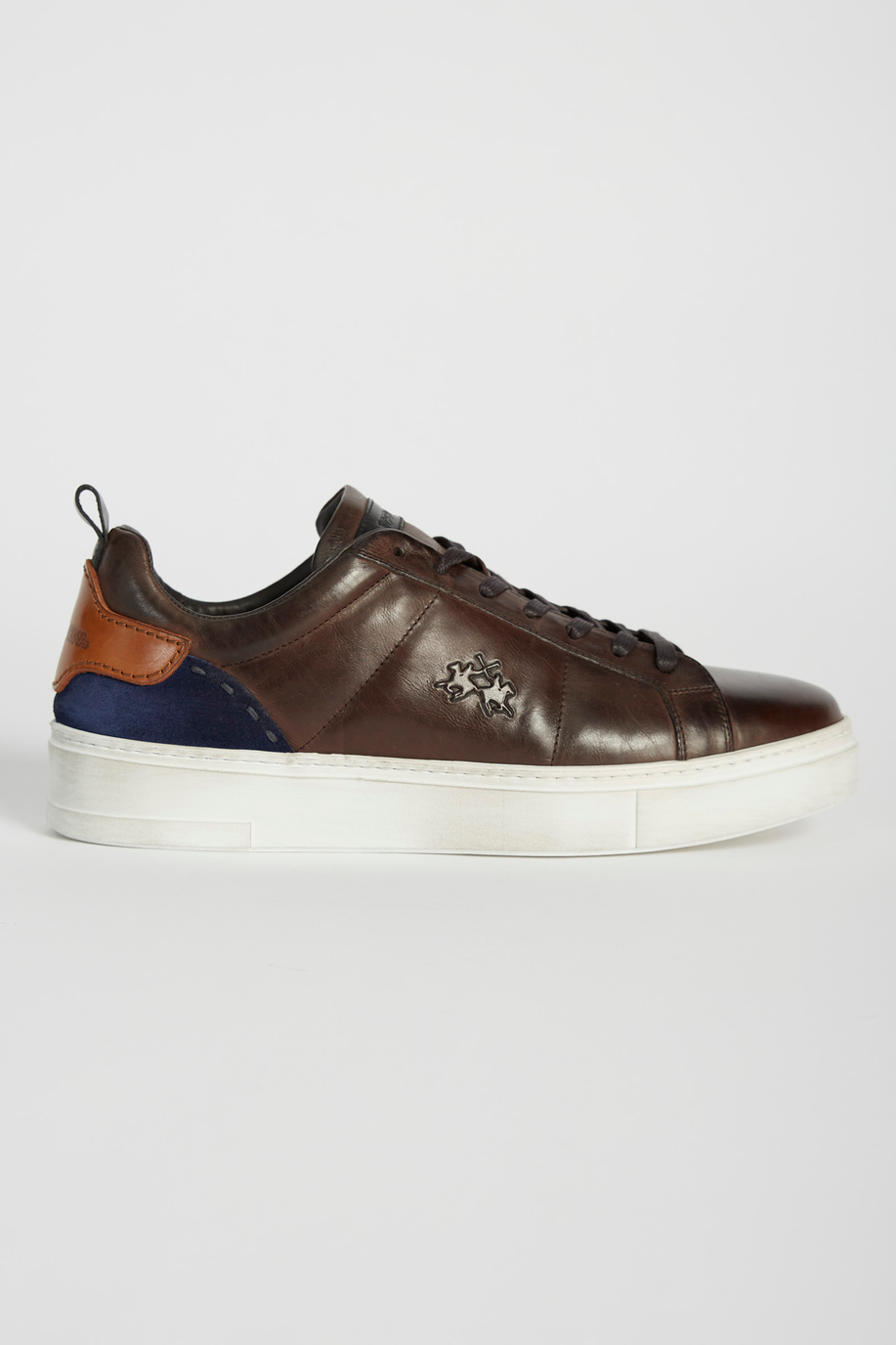 Suede leather trainers - Man shoes | La Martina - Official Online Shop