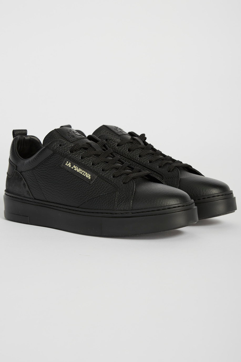 Mixed leather trainers - Shoes | La Martina - Official Online Shop