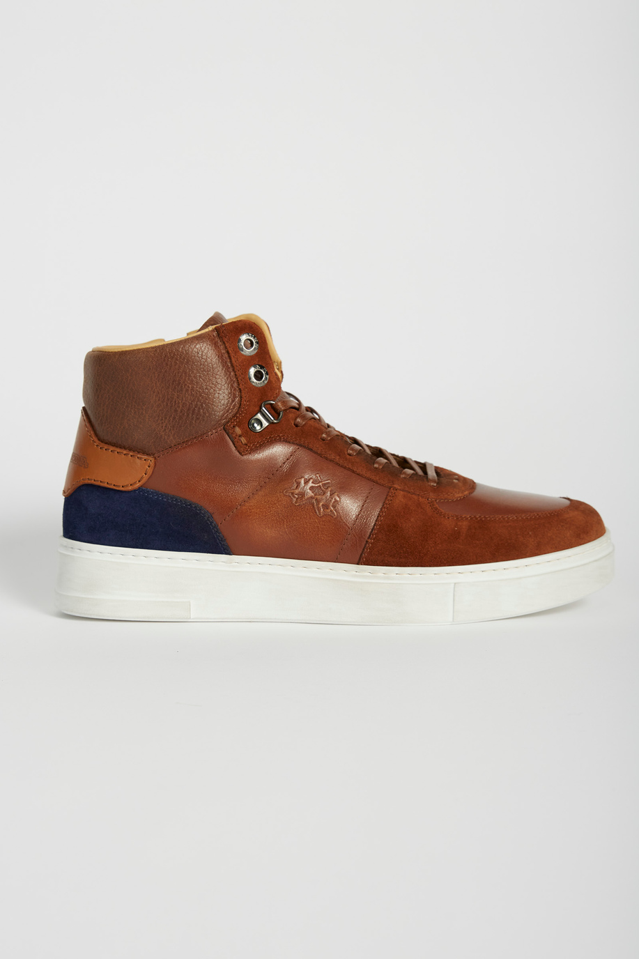 Mixed leather trainers - Casual wear | La Martina - Official Online Shop