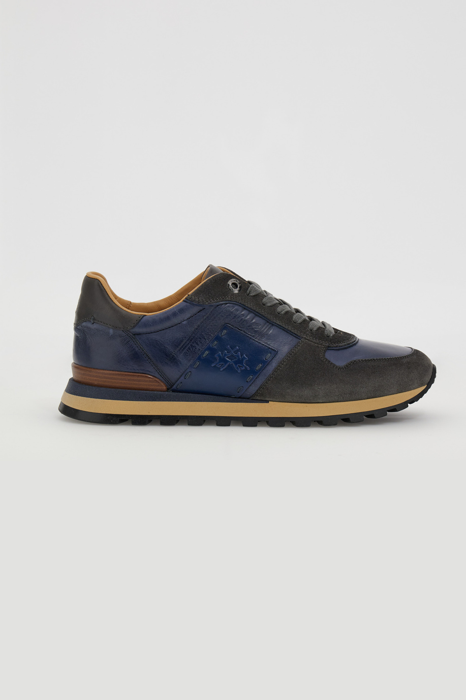 Mixed leather trainers - test | La Martina - Official Online Shop