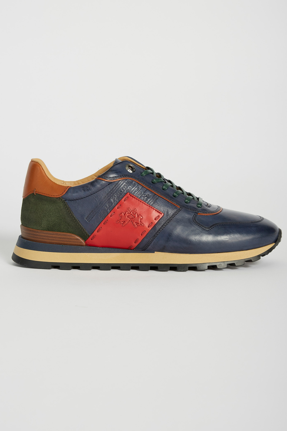 Mixed leather trainers - Accessories | La Martina - Official Online Shop
