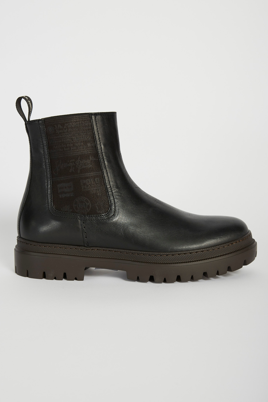 Combat boot in mixed leather - Boots | La Martina - Official Online Shop