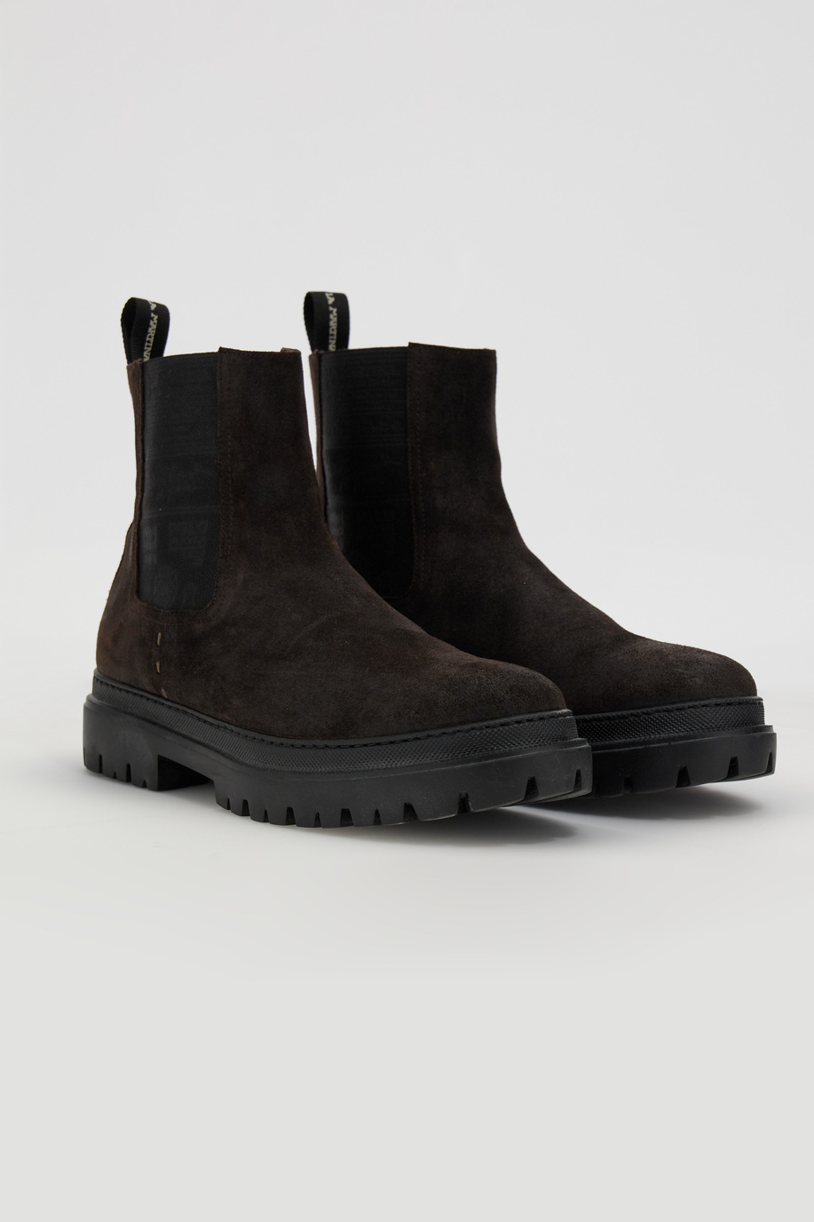 Combat boot in mixed leather - Winter looks for him | La Martina - Official Online Shop
