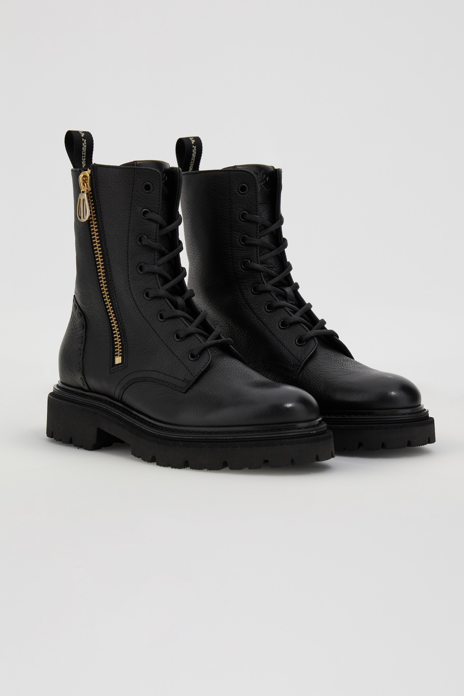 Zipped city boot in leather - Party season for her | La Martina - Official Online Shop