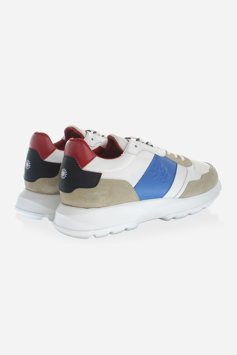 Trainers in mix of leather, fabric and suede - Shoes and Accessories | La Martina - Official Online Shop