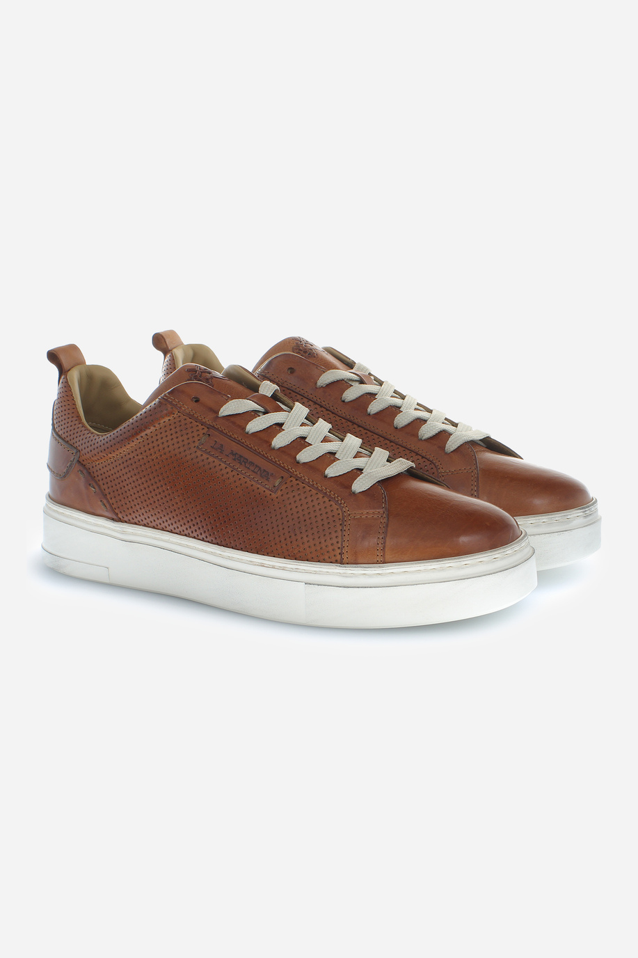 Sneaker aus Lochleder - Schuhe | La Martina - Official Online Shop