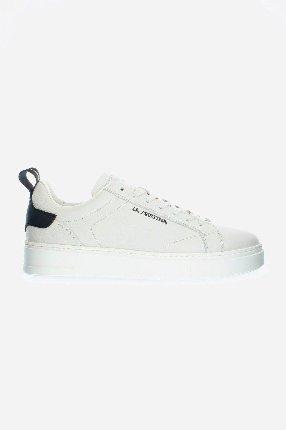 Men soft tumbled leather trainers - Sneakers | La Martina - Official Online Shop