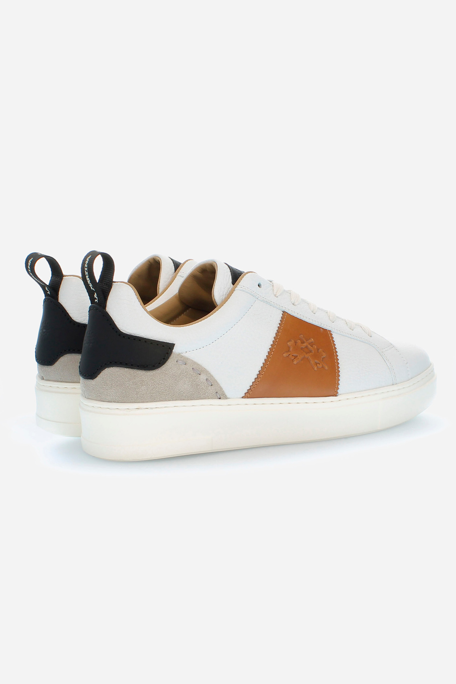 Men’s sneaker in a mix of calfskin and suede - Sneakers | La Martina - Official Online Shop