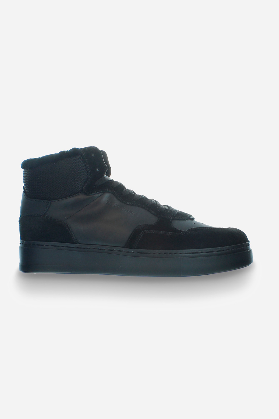 Men leather sneakers mixed suede with sheepskin lining - Sneakers | La Martina - Official Online Shop